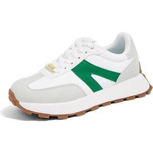🆕 Lucky Step Casual Fashion Sneakers Women Green Retro Classic Trainers Shoes